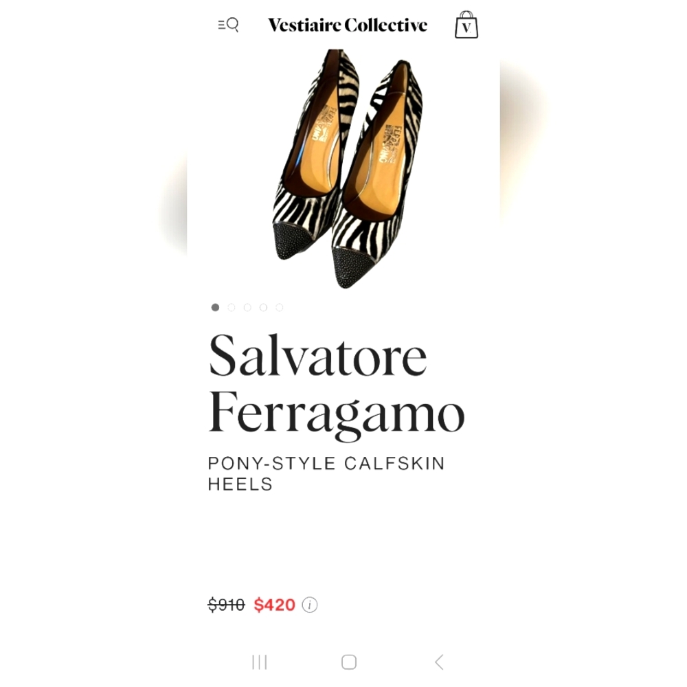 Salvatore Ferragamo Zebra Printed Calf hair Pumps - Picture 12 of 12